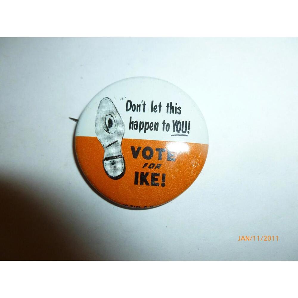 Vintage Ike Political Button 1972‎ Reproduction Campaign Pin